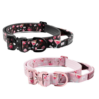 BullyBillows Combat Collar Handle 2.5 cm Edition Love Тактичний нашийник з ручкою для цуценят та міні собак