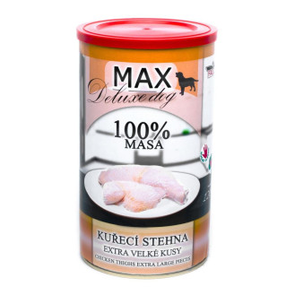 MAX Deluxe Dog 100% Meat Chicken Thighs Extra Large Pieces Консервоване м'ясо для собак Курячі Стегна