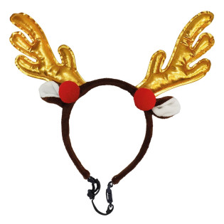 Nobby Christmas Dog Headband Reindeer Новорічний обруч для собак Ріжки Оленя