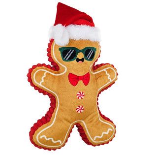 Nobby Xmas Plush Gingerbread Man Новорічні м'які іграшки для собак Пряниковий Чоловічок з пищалкою
