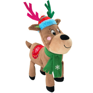 Nobby Xmas Plush Reindeer Новогодние мягкие игрушки для собак Рождественский Олень с пищалкой