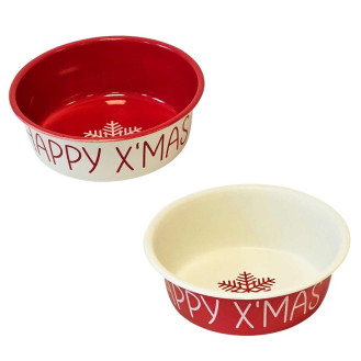 Nobby Xmas Happy Snowflake Новогодняя миска для собак из нержавеющей стали Снежинка