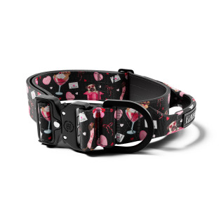 BullyBillows Combat Collar Handle 5 cm Edition Love Тактический широкий ошейник с ручкой и рывковым замком для собак