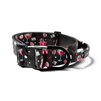 BullyBillows Combat Collar Handle 5 cm Edition Love Тактичний широкий нашийник з ручкою та ривковим замком для собак