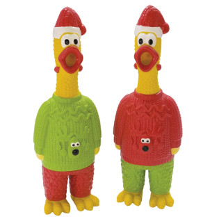 Nobby Xmas Chicken Новорічні іграшки для собак Різдвяний Півник з пищалкою