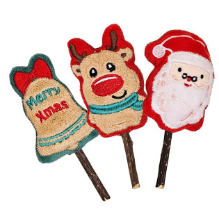 Nobby Xmas Plush Matatabi Figures Іграшка для котів Плюшева Різдвяна Фігурка з Паличкою Мататабі