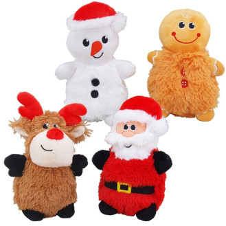 Nobby Xmas Plush Assorted Новогодние мягкие игрушки для собак Плюшевые Рождественские Фигурки с пищалкой