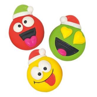Nobby Xmas Smile Новогодние игрушки для собак Смайлики с пищалкой
