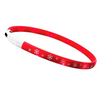 Nobby Xmas LED Visible Collar Flake Силиконовый светодиодный новогодний ошейник для собак Снежинка