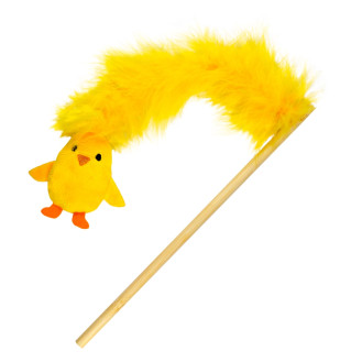 Nobby Rod Feather Chicken Іграшка вудочка для кішки Курча з Пір'ячком та котячою м'ятою