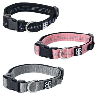 BullyBillows Active Casual Collar Светоотражающий мягкий ошейник для собак с усиленным фастексом