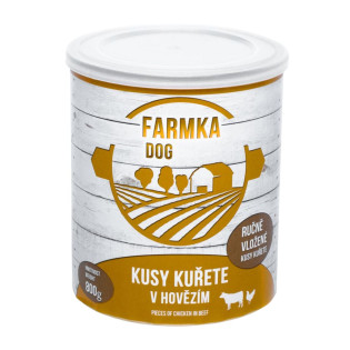 FALCO FARMKA Dog 100% Meat Chicken Консервированное мясо для собак Куски Курицы в Говяжьем Фарше