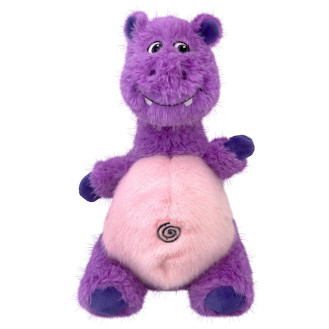 KONG Knots Belly Hippo Мягкая игрушка для собак Бегемот с внутренним канатом и пищалкой