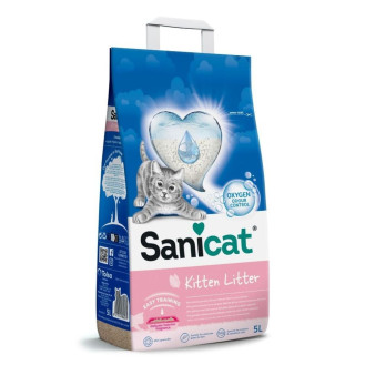 Sanicat Kitten Litter Easy Training Мінеральний поглинаючий гіпоалергенний наповнювач для кошенят з ароматом валеріани