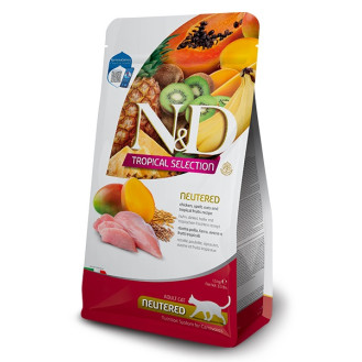 Farmina N&D AG Tropical Selection Neutered Chicken Сухой корм для стерилизованных кошек с Курицей, Злаками и Фруктами