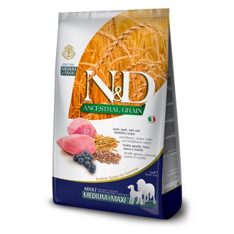 Farmina N&D AG Medium & Maxi Adult Lamb & Blueberry Сухой корм для собак с Ягненком, Черникой и Злаками