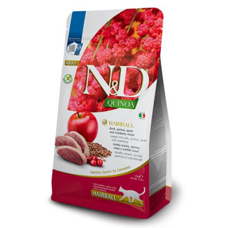 Farmina N&D Quinoa Hairball Duck Беззерновой шерстевыводящий сухой корм для котов с Уткой и Киноа