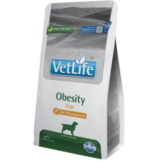 Farmina Vet Life Obesity Fish Monoprotein Сухой лечебный корм с рыбой для снижения избыточного веса у собак