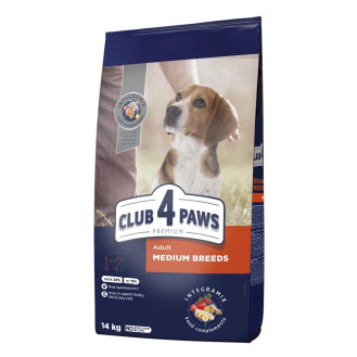 Club 4 Paws Premium Adult Medium Breeds Сухий корм для собак середніх порід з Куркою