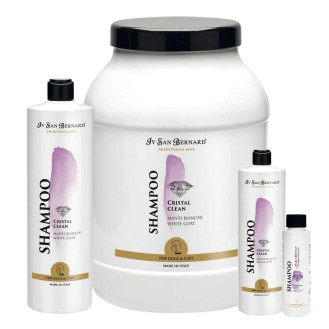 Iv San Bernard Traditional Line Cristal Clean Shampoo Отбеливающий шампунь для собак и котов со светлой шерстью
