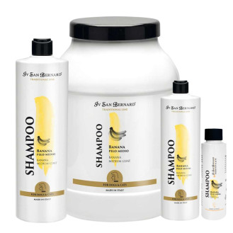 Iv San Bernard Traditional Line Banana Shampoo Смягчающий шампунь для собак и котов со средней шерстью Банан