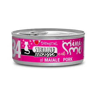 Disugual Mini Me Mousse Sterilized Cat 96% Protein Pork Безглютенова консерва для стерилізованих кішок Мус зі Свинини Disugual Mini Me Mousse Sterilized Cat 96% Protein Pork Безглютенова консерва для стерилізованих кішок Мус зі Свинини