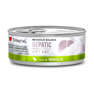 Disugual Metabolic Balance Diet Cat Hepatic Quail Вологий лікувальний корм для котів при захворюваннях печінки Паштет з Перепілки