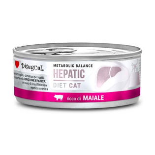 Disugual Metabolic Balance Diet Cat Hepatic Pork Вологий лікувальний корм для котів при захворюваннях печінки Паштет зі Свинини