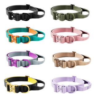 BullyBillows Lighter Combat Collar Handle 2.5 cm Тонкий облегченный тактический ошейник для щенков и маленьких собак