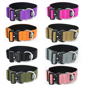 BullyBillows Combat Collar No Handle 5 cm Широкий сверхпрочный ошейник для собак c тактическим замком