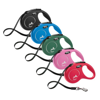 Flexi New Classic S Tape лента 5 m Поводок-рулетка для собак маленьких пород весом до 15 кг 