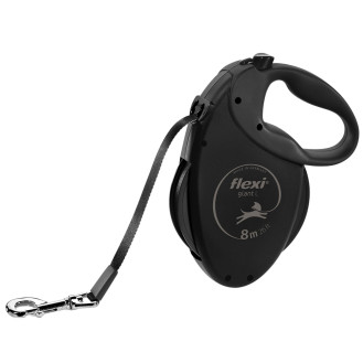 Flexi Giant L Black Edition Tape лента 8 m Сверхпрочный поводок-рулетка для собак крупных пород весом до 50 кг