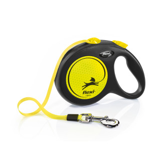 Flexi New Neon L Tape лента 5 m Поводок-рулетка для собак крупных пород весом до 50 кг 