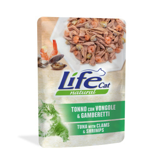 Life Cat Natural Tuna, Clams & Shrimps Влажный корм для кошек Тунец с Мидиями и Креветками
