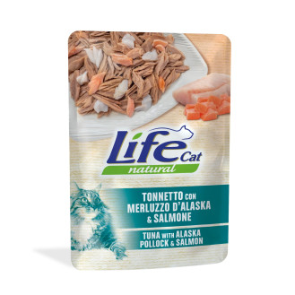 Life Cat Natural Tuna, Alaska Pollock & Salmon Вологий корм для кішок Тунець з Тріскою та Лососем
