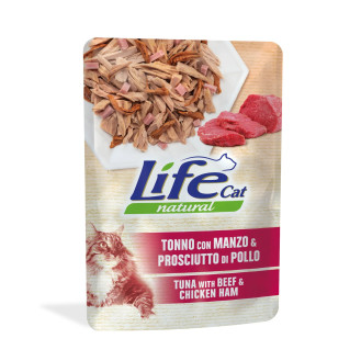 Life Cat Natural Tuna, Beef & Ham Влажный корм для кошек Тунец с Говядиной и Ветчиной