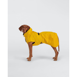 PAIKKA Visibility Raincoat Yellow MAGNET Дощовик для собак з магнітною застібкою та змінюючий колір при світловідбиванні