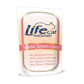 Life Cat Natural Tuna, Salmon & Carrots Влажный корм для кошек Тунец с Лососем и Морковью