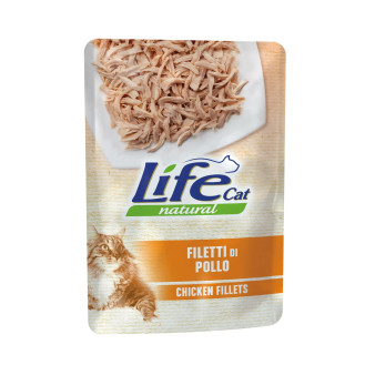 Life Cat Natural Chicken Fillets Влажный корм для кошек Куриное филе