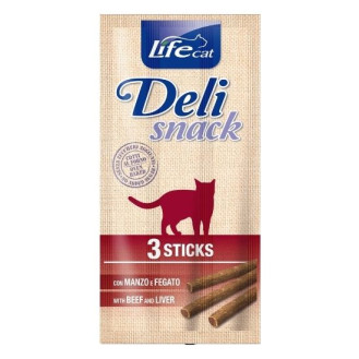Life Cat Delisnack Sticks Beef & Liver Лакомства для кошек Палочки с Говядиной и Печенью