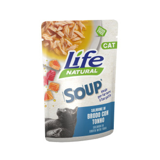 Life Cat Natural Soup Salmon Суп для котов с Лососем в бульоне с тунцом