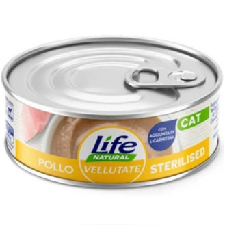 Life Cat Natural Vellutate Sterilised Chicken Консерва для стерилизованных кошек Куриное Филе