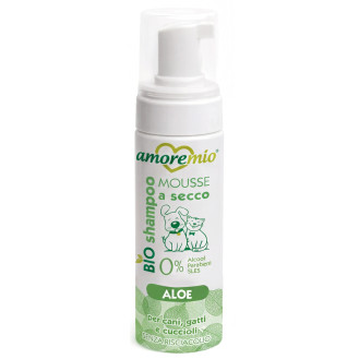 Amoremio Green Dry BIO Shampoo Aloe Сухий шампунь для собак та котів без спирту і SLES Алое Вера