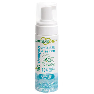 Amoremio Green Dry BIO Shampoo White Musk Сухий шампунь для собак та котів без спирту і SLES Білий Мускус