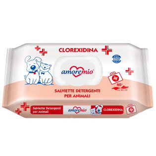Amoremio Wet Wipes Chlorhexidine Вологі серветки для собак та котів з Хлоргексидином Amoremio Wet Wipes Chlorhexidine Вологі серветки для собак та котів з Хлоргексидином