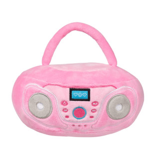 FuzzYard Plush Slumber Party Portable CD Player Мягкая игрушка для собак Портативный CD-плеер с пищалкой