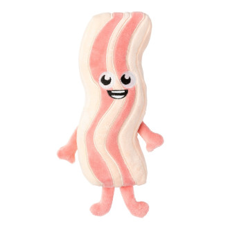 FuzzYard Plush Meat Head Kevin Bacon-Strip Мягкая игрушка для собак Полоска Бекона с пищалкой