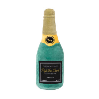 FuzzYard Plush Drinks Pup the Cork Sparkling Wine Мягкая игрушка для собак Бутылка Игристого Вина с пищалкой
