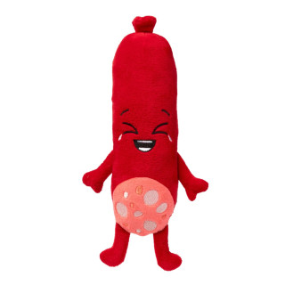 FuzzYard Plush Meat Head Peper Toni Мягкая игрушка для собак Колбаска с пищалкой