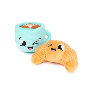 FuzzYard Plush Perfect Match Croissant & Cappuccino Мягкая игрушка для собак Круассан и Капучино с пищалкой